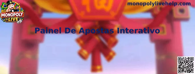 Interface detalhada do painel de apostas interativo do jogo Monopoly Live